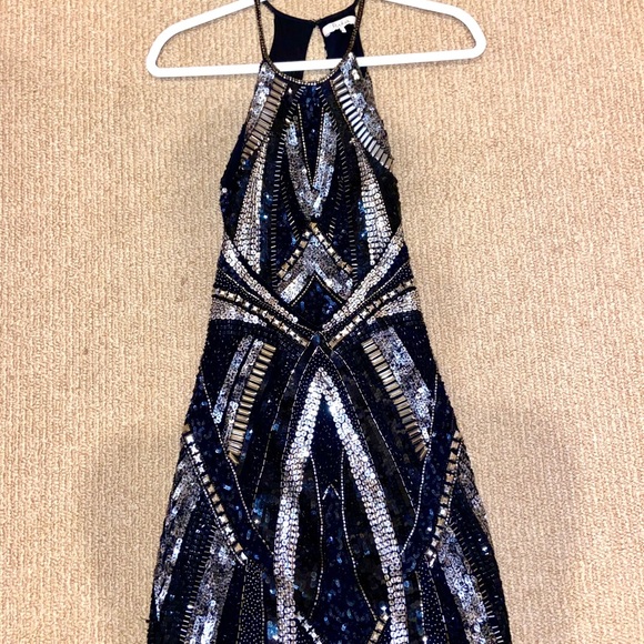 Parker Jaden Embellished Mini Dress, Black - Picture 4 of 8